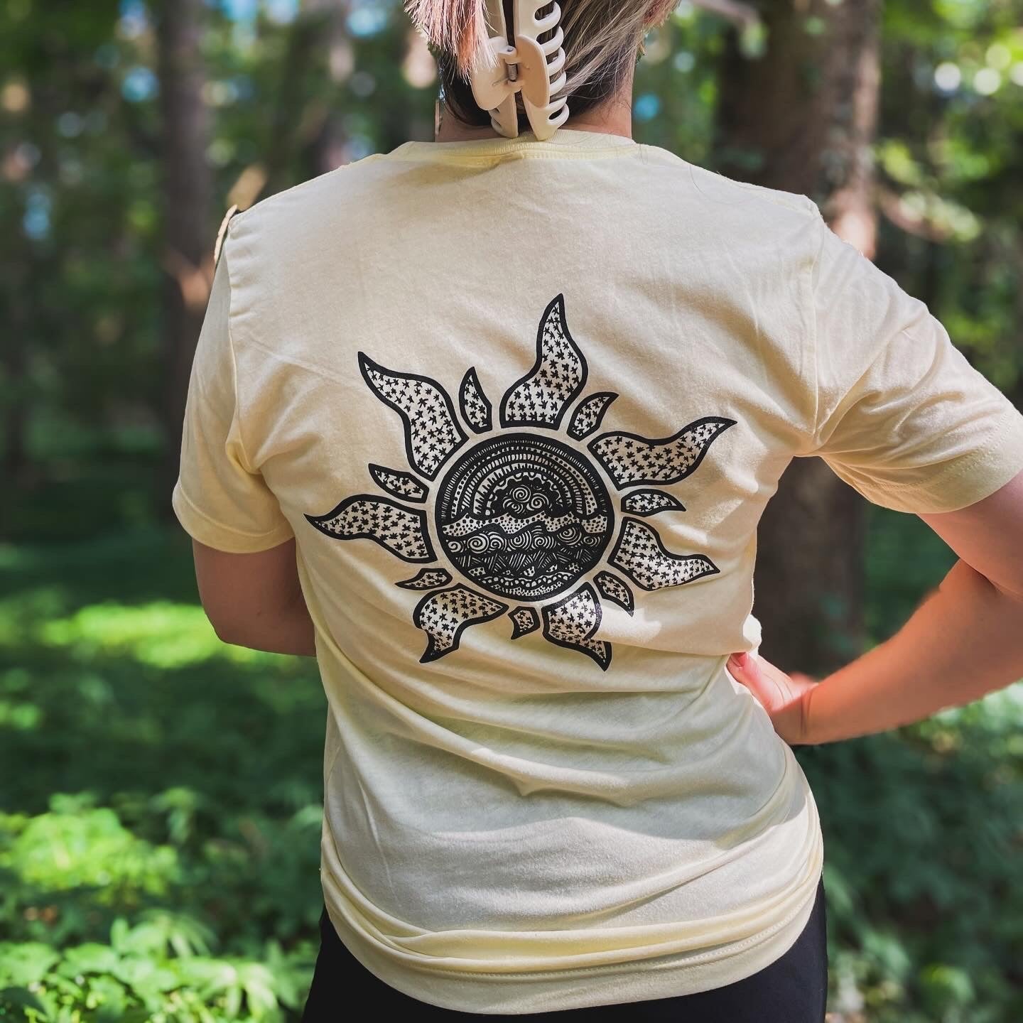 Dusk and Dawn Buttercup Front and Back Tee